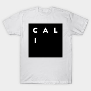 Cali | black square letters T-Shirt